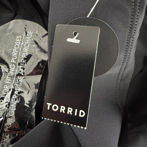 Torrid‎ High Rise Strappy 3.5" Swim Shorts Bottom 3X Black Solid NWT SW-2084 - Picture 6 of 11